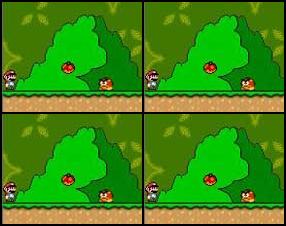 Super Mario spēle tagad ir pieejama gandrīz vai oriģinālā grafikā! Jā, jūs varēsiet izbaudīt mākoņus, kuri ir sastādīti no milzīgiem pikseļiem, uzlekt uz mušmirēm un pamēģināt izvairīties no saskarsmes ar beisbolistiem! Vienkārši sekojiet līdzi ļoti viegliem spēles noteikumiem: ar labo un kreiso bultiņām var pārvietoties, ar atstarpi – lekt. Spēlē ir 27 līmeņi.