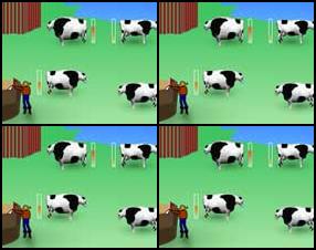 Fermas govis izdzēra kaut ko nezināmu, un tagad tām visu laiku ir piens. Vajag noslaukt govis, pirms ir pārvēlu. Neaizmirsti iztukšot trauku, pirms atkal sākt slaukt maitiņu. Izmanto tastatūras bultiņas un atstarpes taustiņu, lai slauktu govis un iztukšotu trauku.