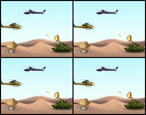Tu esi armijas 'kopterī' :) Satriec citus helikopterus, tankus un pārējos ienaidniekus lupatās. Izmanto bultiņas, lai kustētos un SPACE, lai šautu.