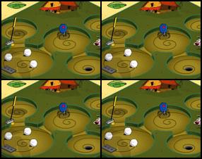 Spēlē mini golfu ar dažām Cartoon network zvaigznēm. :) Nospied uz bumbiņas - turi - pabrauc ar peli nostāk un laid vaļā, lai izdarītu sitienu.
