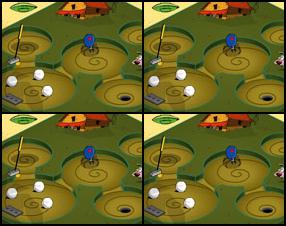 Spēlē mini golfu ar dažām Cartoon network zvaigznēm. :) Nospied uz bumbiņas - turi - pabrauc ar peli nostāk un laid vaļā, lai izdarītu sitienu.