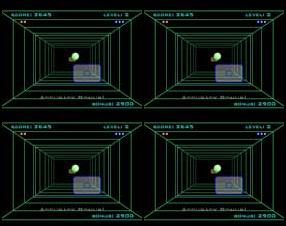 3D pinpong. Atsit bumbu ar raketi. Kontrolē to ar peli. Sarežģītāks sitiens priekš pretinieka ir ja bumbu atsit kustībā.
