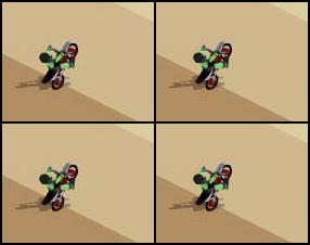 Izmēģiniet sevi motociklista lomā un sapelniet naudu, taisot trikus un savācot monētas īpaši veiksmīgo lēcienu laikā. Ar sapelnītu naudu jūs varat arī uzlabot savu motociklu.