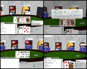 Esi noguris spēlēt kāršu spēles pret mākslīgo intelektu? Mums ir patīkams pārsteigums speciāli Tev! Šajā spēlē Tu vari spēlēt pokeru pret citiem cilvēkiem caur internetu. Spēlē kā viesis, vai ielogojies un saglabā savu statistiku un naudu. Mērķis ir vienkāršs - izveido labāko 5 kāršu kombināciju šajā Teksasas Holdemā.
