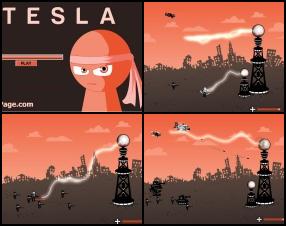 Tava misija ir nosargāt savu bāzi no uzbrūkošajiem ienaidniekiem, izmantojot sava Tesla torņa elektrisko spēku. Izmanto peli, lai mērķētu un šautu. Atceries, ka tev ir jāgaida, lai tornis uzlādētos, un tu varētu uzbrukt pretiniekam. Pelni naudu un tērē to uz uzlabojumiem savam tornim.