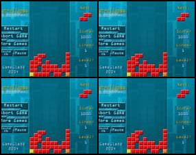 Populārākā krievu elektroniskā spēle Tetriss atkal pieejama flešā. Jums vajag sastādīt veselas rindas no dažādām figūrām, lai atbrīvotu ekrānu no tām. Spēlējot izmanto tastatūras bultiņas, kā arī atstarpi.