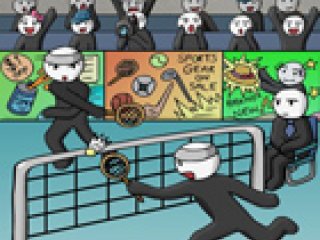 Stick Figure Badminton
